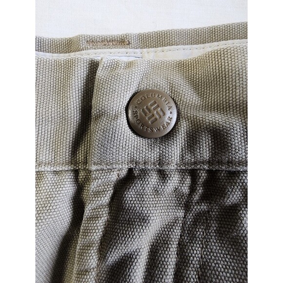 Columbia Sportswear Co. Men's Size 38 Khaki Chino Shorts Embroidered Pocket Logo - Picture 5 of 16